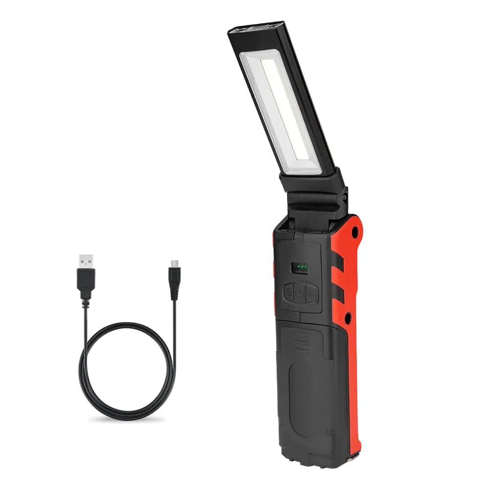New COB Output Input Rechargeable Foldable Multi-Functional Portable Emergency Car Repair Work Light