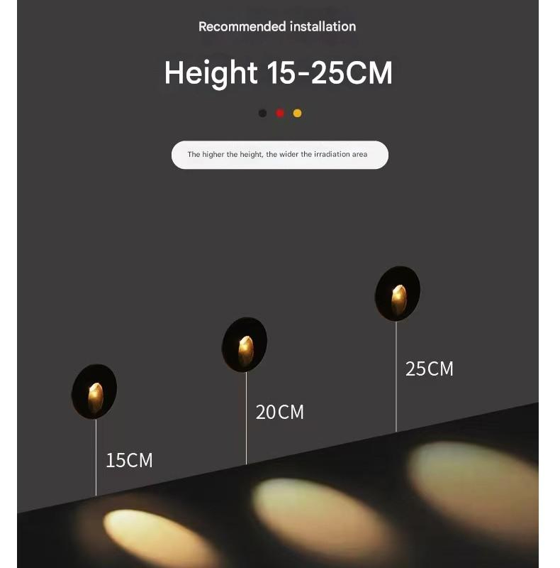 Aisle Lighting LED Sensor Light Recessed Design Human Body Sensing Emergency Light