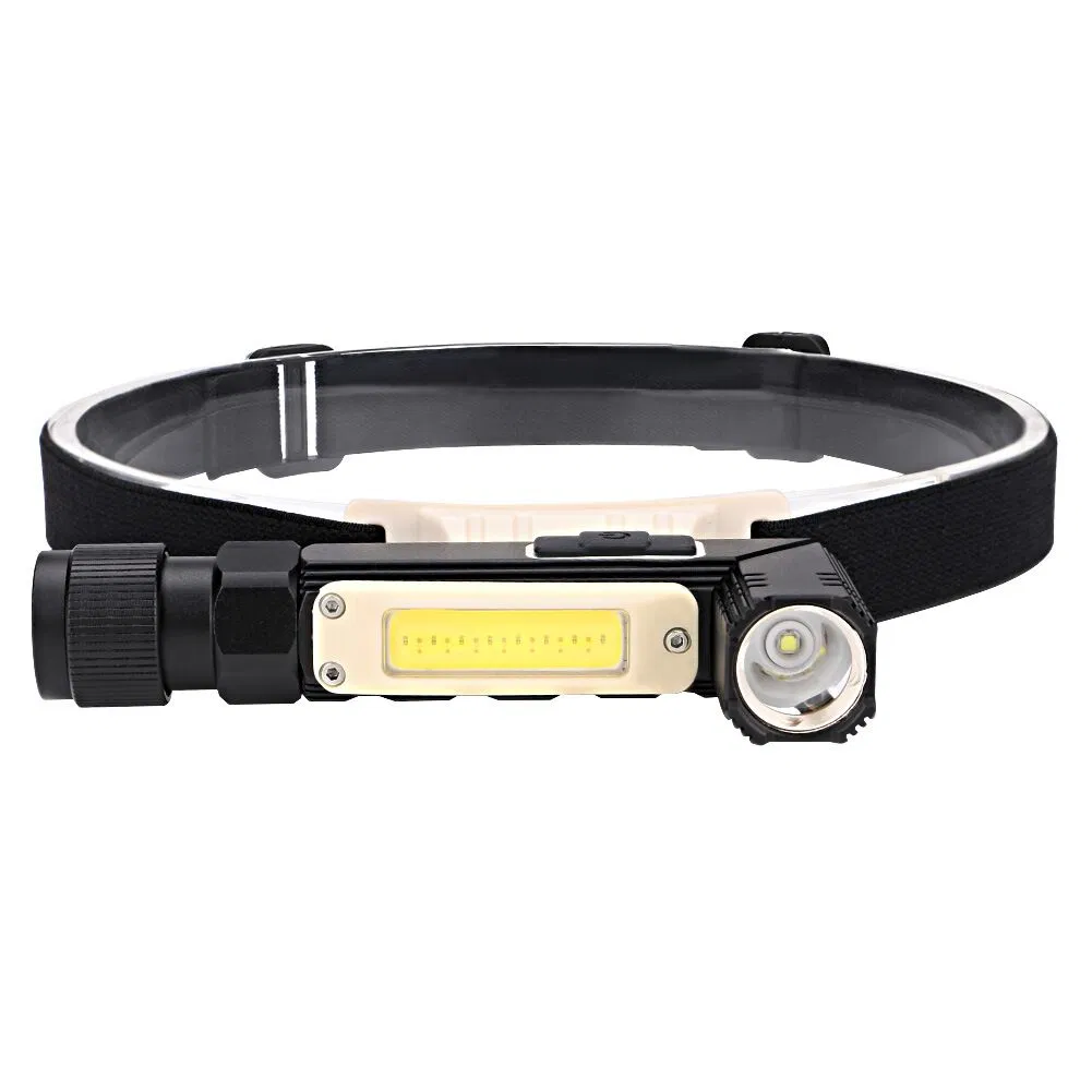 Rechargeable LED Headlamp with COB Work Light, 2-in-1 Head Flashlight Camping, Use