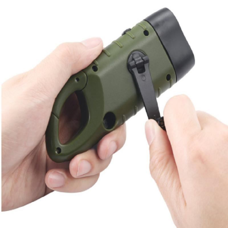 Energy-Saving Camping Light Solar Powered Hand Crank Dynamo Crank Night Mini Flashlight