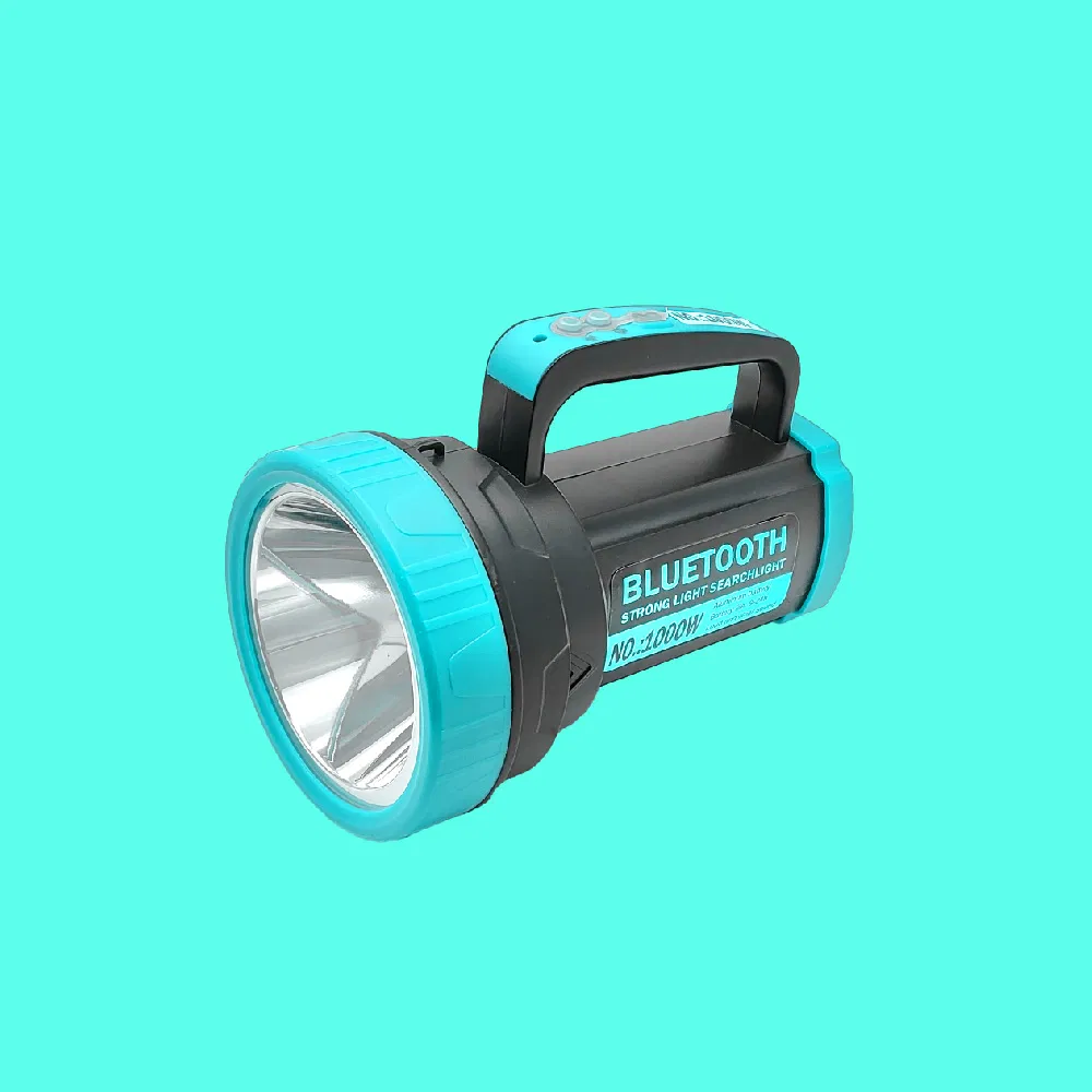 Weatherproof Solar-Powered Flashlight with Bluetooth Speaker for off-Grid Areas