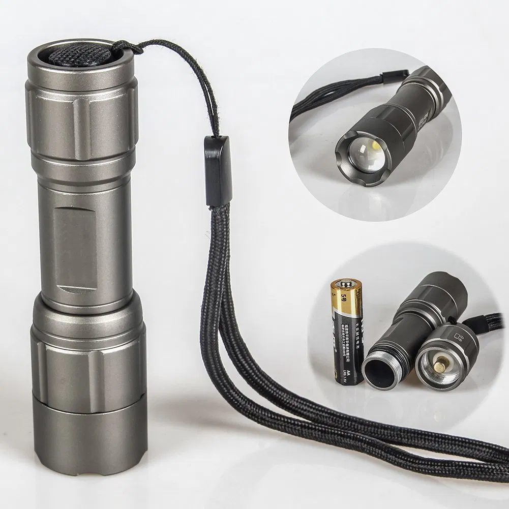 Yichen 100 Lumen AA Battery Operated Zoomable Aluminum Alloy LED Flashlight