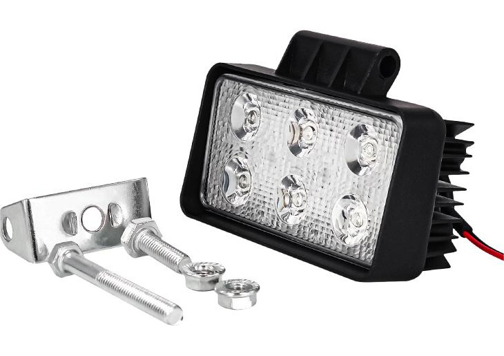 Car LED Worklight Spot Beam White Super Bright Driving Lights Car Vehicle 6 LEDs Headlamp for off-Road Truck Motorcycles