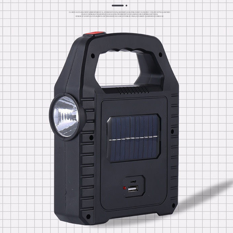 Multifunctional Outdoor Camping Flashlight LED Solar Rechargeable Work Light
