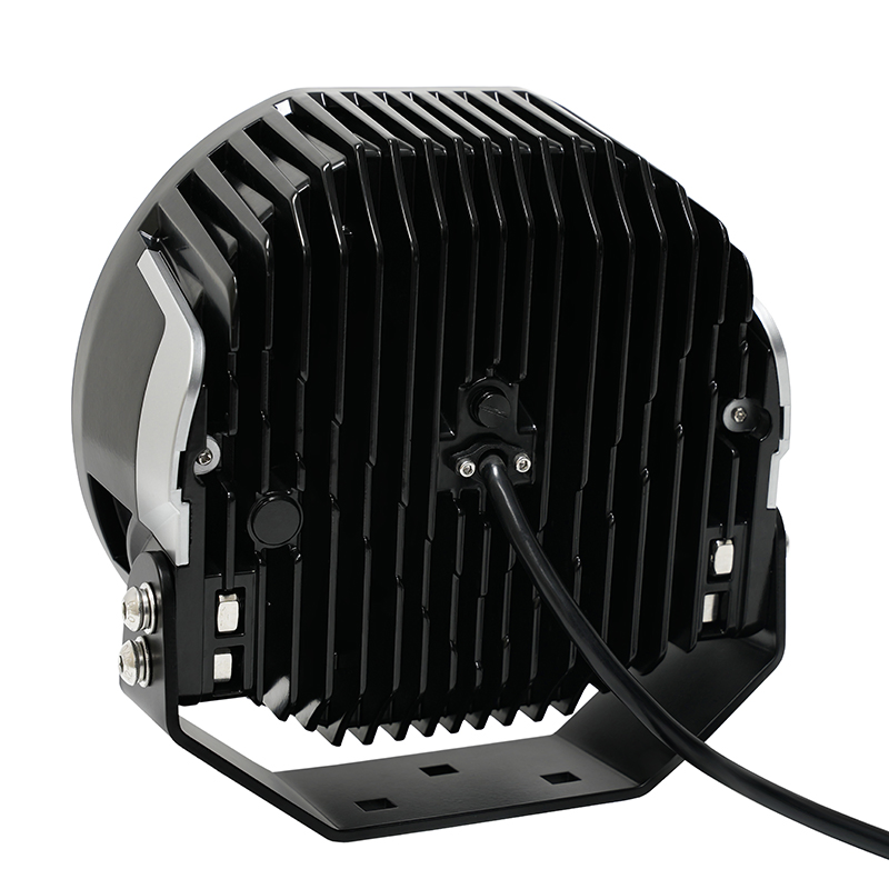 Emark Multifunctional 200W 9'' LED Work Light with Position Light for Tractor Auto UTV Jeep