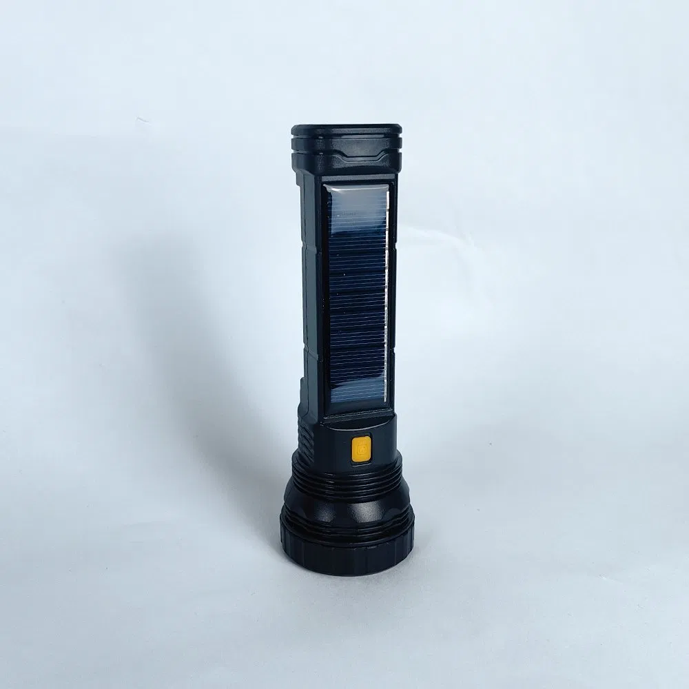 Super Bright LED High Lumens Lights for Sale Flashlight Uses Heavy Duty Rechargeable Feature and Batteries Solar Powered Flashlight