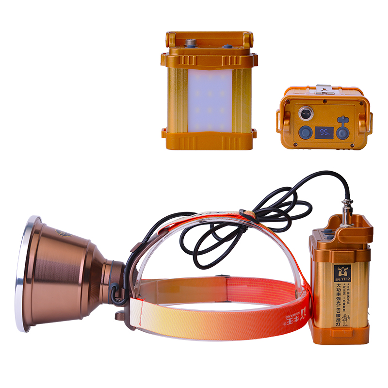 36W High-Power Waist-Hang Split Headlamp with Waist-Mounted 14400mAh Battery for Emergency &amp; Heavy-Duty Work (YF12)
