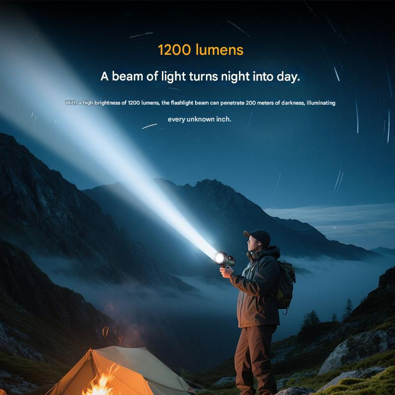 Rechargeable LED Searchlight with Adjustable Brightness for Camping Marine Searchlight