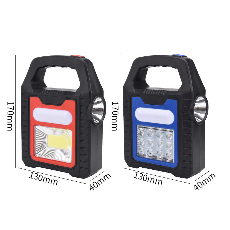 Multifunctional Outdoor Camping Flashlight LED Solar Rechargeable Work Light