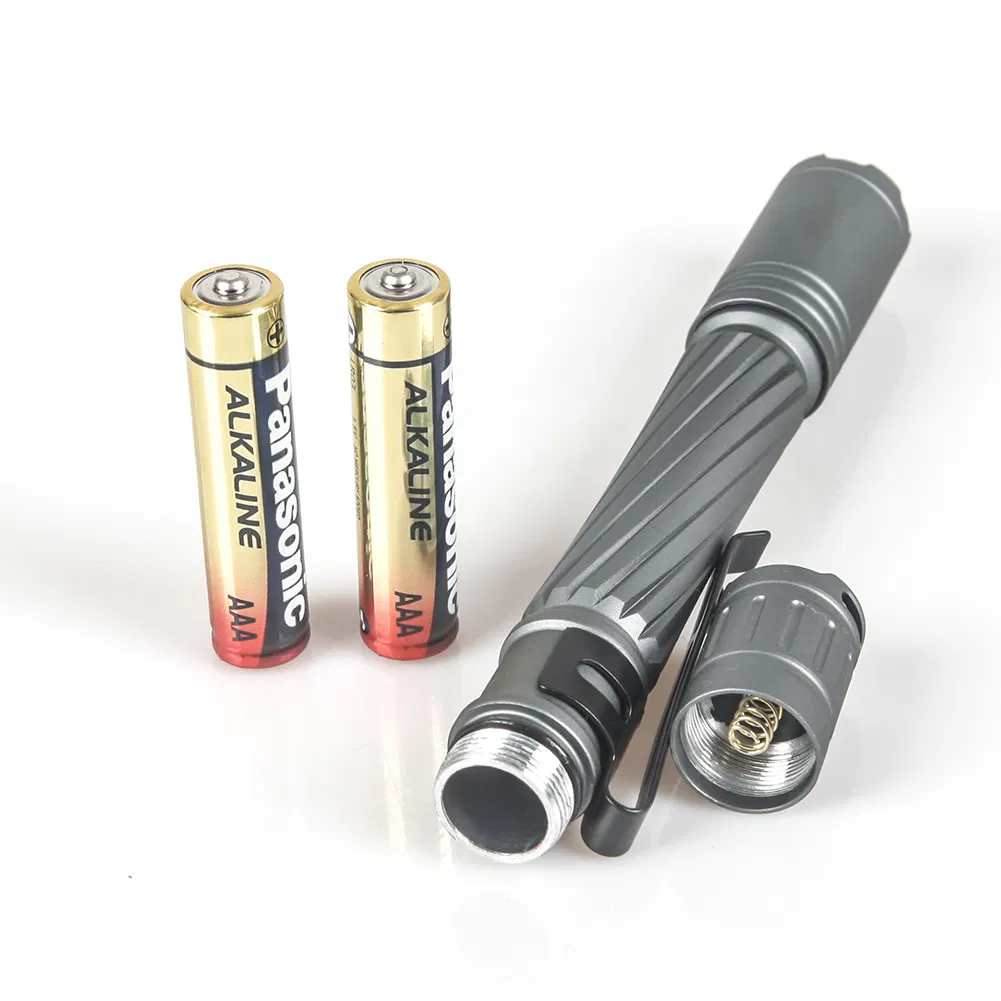 Yichen 2AAA Battery Operated Aluminum LED Flashlight Portable Pen Light