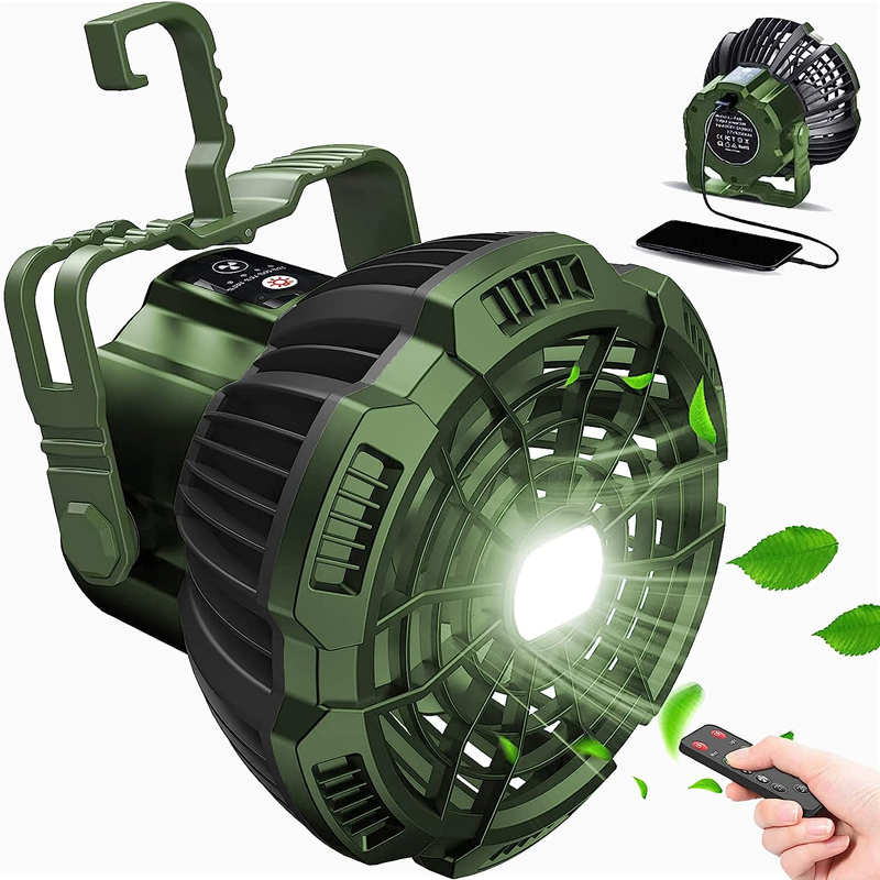 Discount Rechargeable Camping Light Tent Camping Lantern Fan with Remote Control