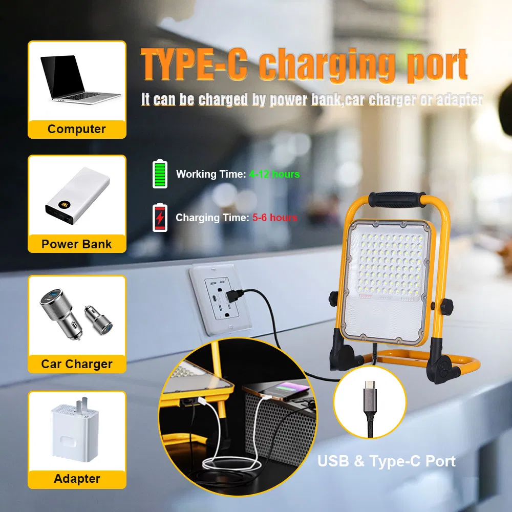 Outdoor 12V Multifunctional USB Charger Rechargeable Flashlight Car LED Work Light