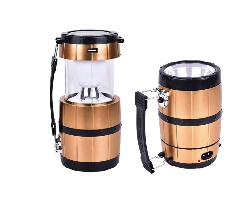 Solar-Powered Wine Barrel Flashlight 1