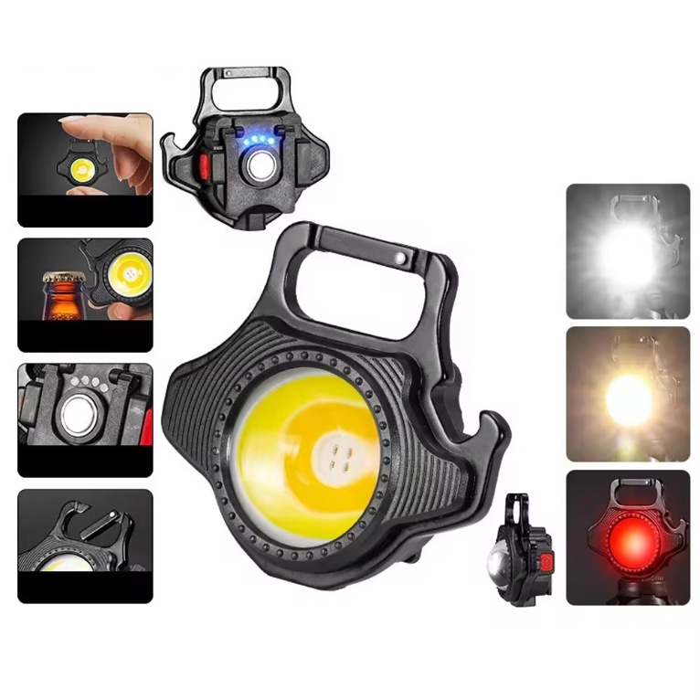 Multifunctional Mini COB Keychain Light USB Rechargeable Emergency Lamp LED Repair Work