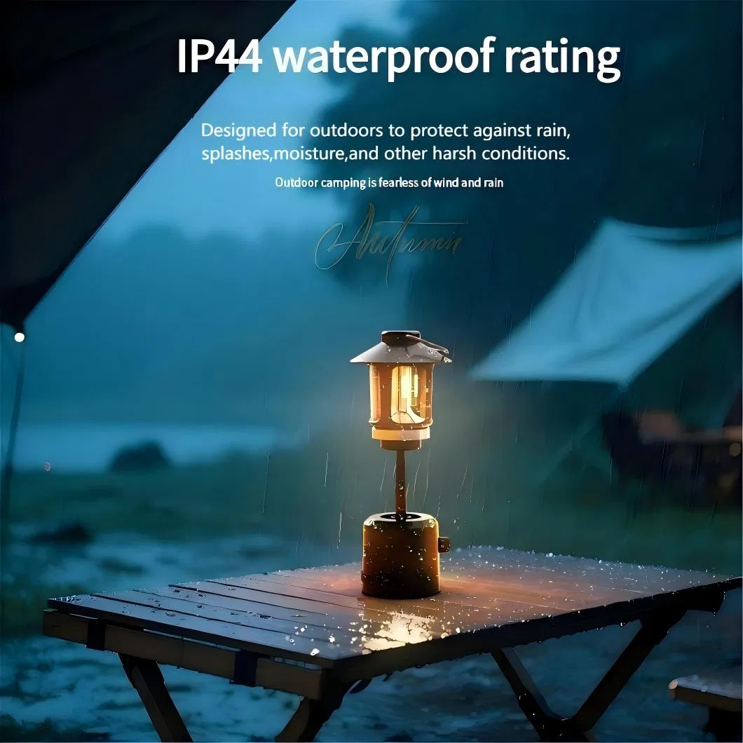 Waterproof Camping Light Portable Retro LED Lantern for Outdoor &amp; Garden