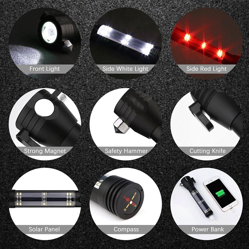 Best Selling Solar Powered Flashlight Rechargeable for Hunting Camping Outdoor