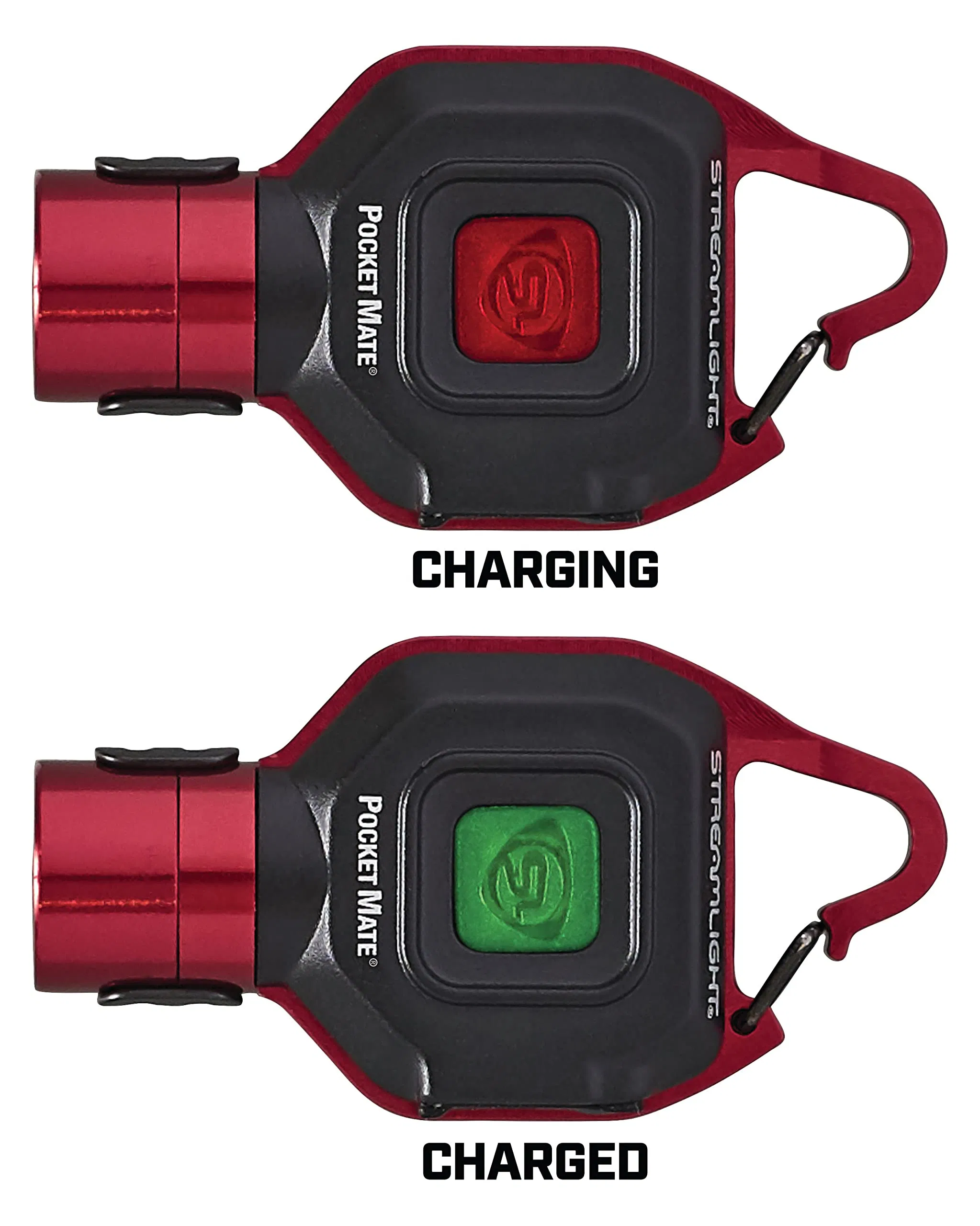 Pocket Mate 325-Lumen Keychain Clip-on USB Rechargeable Flashlight