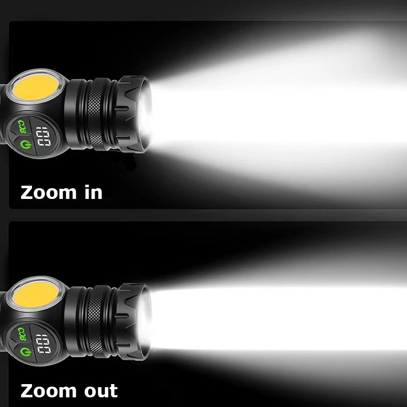 High Quality New 3000 Lumens 1000m Range Dual Switch Light Source USB Rechargeable Zoom LED Flashlight