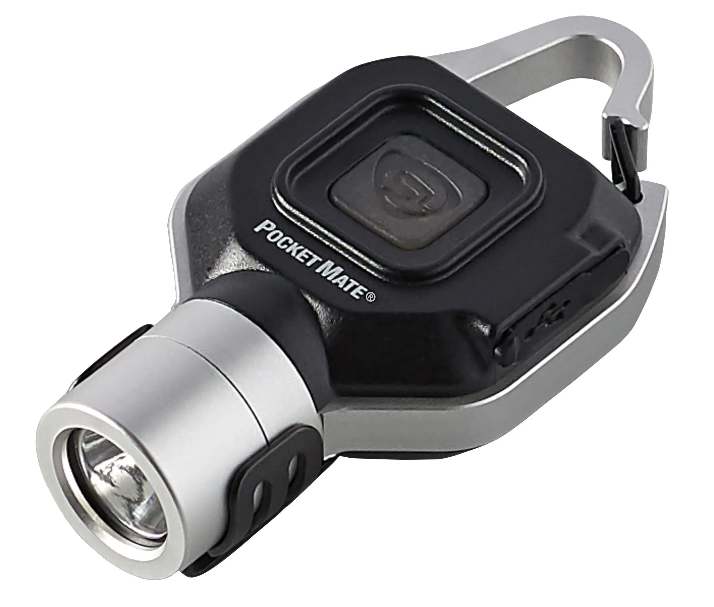Pocket Mate 325-Lumen Keychain Clip-on USB Rechargeable Flashlight