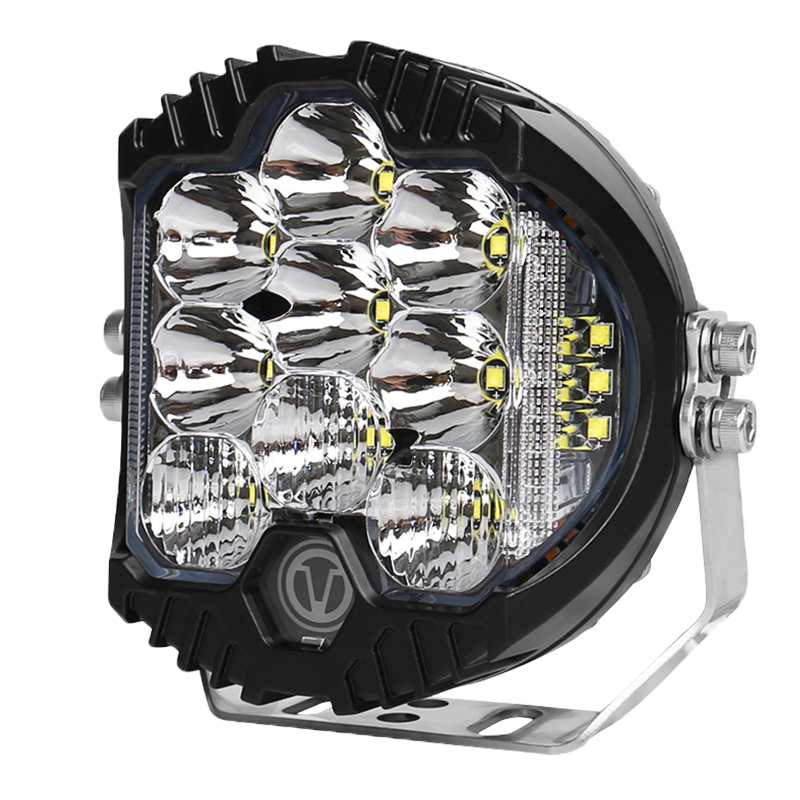 12V 24V 3inch Round Three Side Motorcycle LED Headlamp for Truck Car, Offroad 4X4 4WD SUV ATV UTV Bumper Hood Roof Driving Work Light