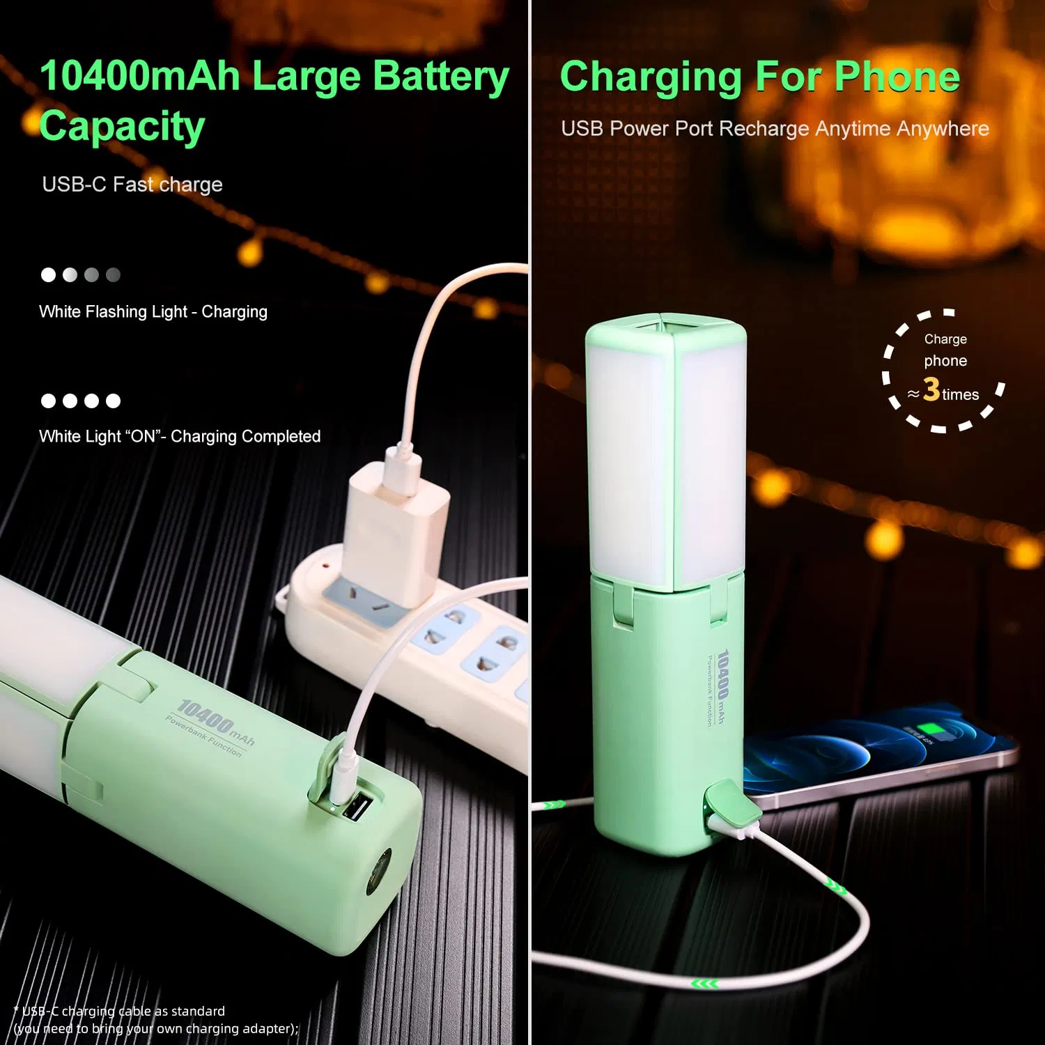 Camping Light Tent Lantern Rechargeable Light 30W Magnet LED