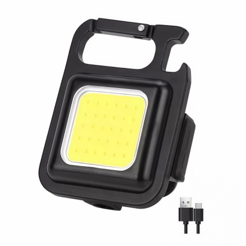 Multifunctional LED Pocket Emergency Light Rechargeable Powerful Keychain Flahlight Magnetic COB Work Lights