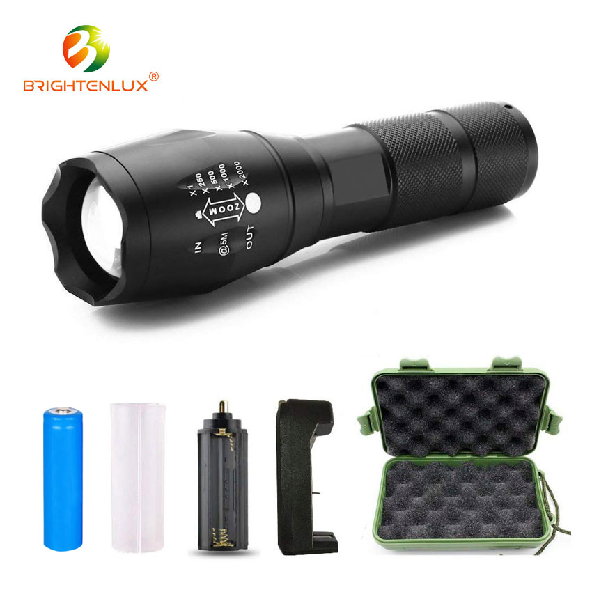 Brightenlux Factory 10W Xml2 Super Waterproof High Brightness Long Range Portable Zoom Focus LED Flashlight