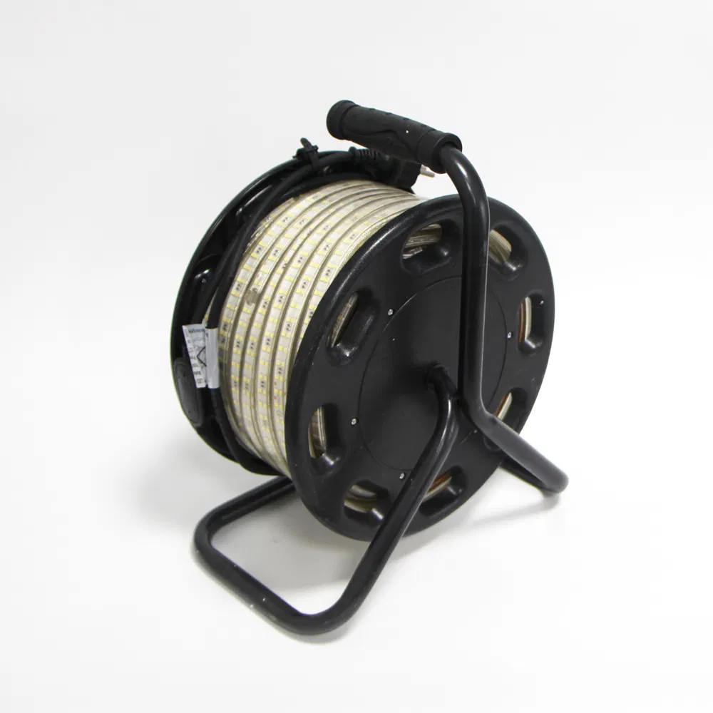 AC220V AC230V LED Strip Emergency Light Building Hotel Lighting 25m The Light Cable Drum with 2835 180LED IP65 for Indoor and Outdoor Mobile Use with IP44 Plug