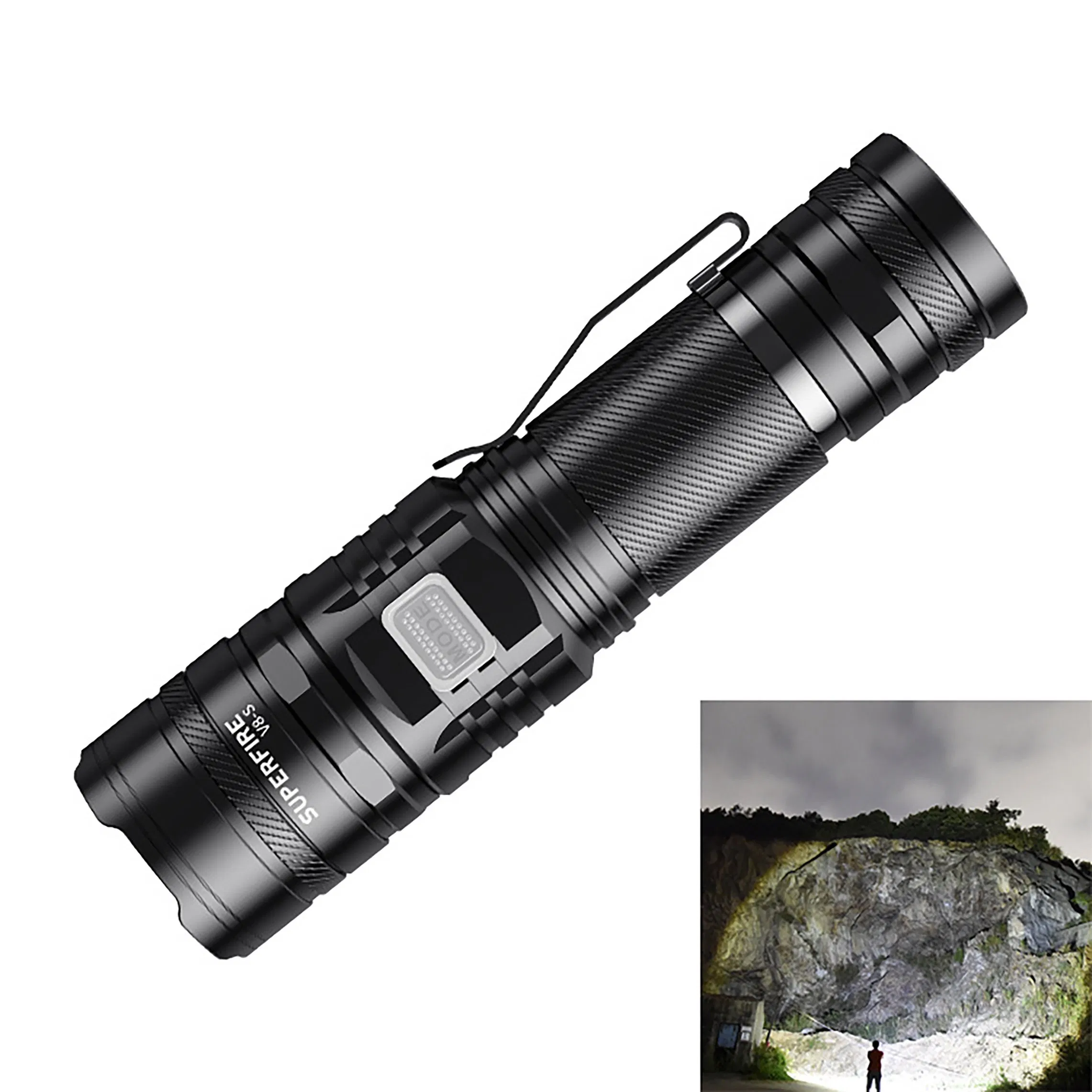 Emergency Super Bright Tactical Scalable Power Bank USB Rechargeable LED Flashlight