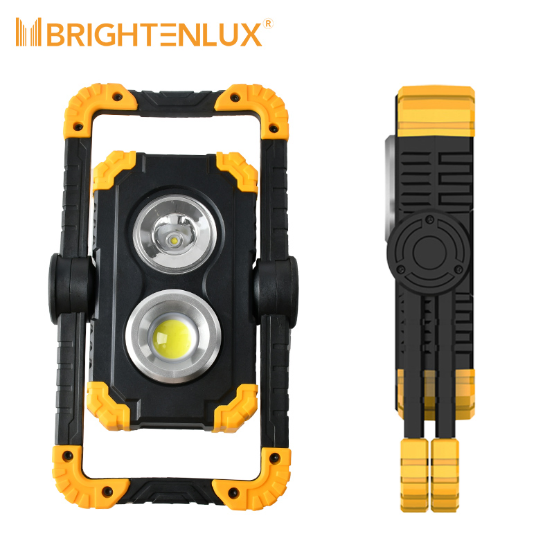 Brightenlux 1000lm USB Rechargeable 7inch LED Working Lights Foldable Multifunctional LED New COB Portable Work Lights with Stand