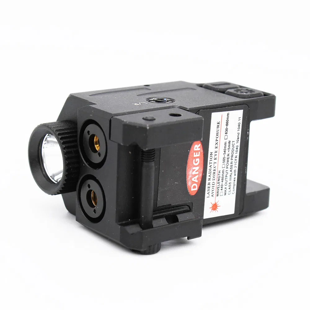 Red &amp; Green Double Laser Sight LED Flashlight Combo USB Rechargeable