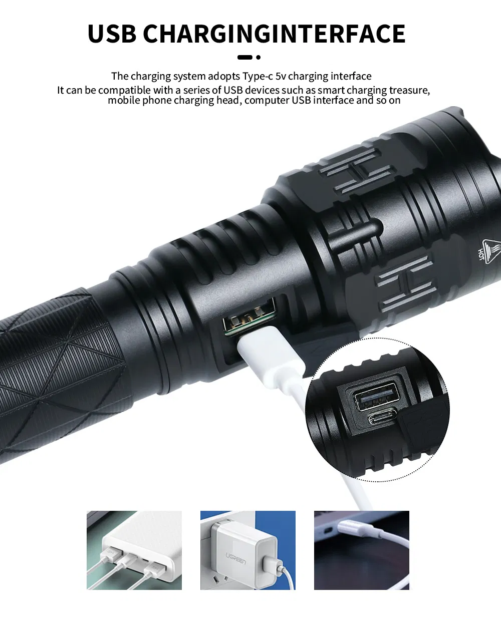 LED Flashlight Detail 4