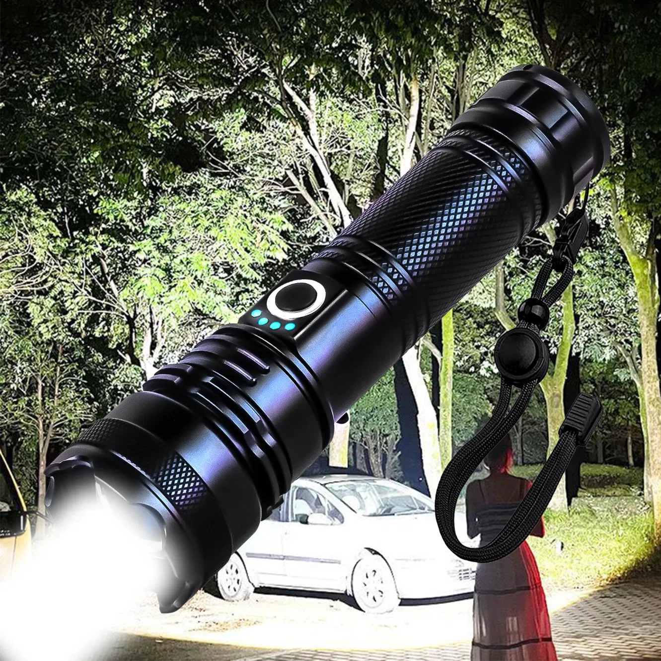 Tactical Flashlight 100000 High Lumen Super Bright Long Range Powerful LED Torch Light Xhp70 90 Tactical Waterproof Rechargeable Flashlights