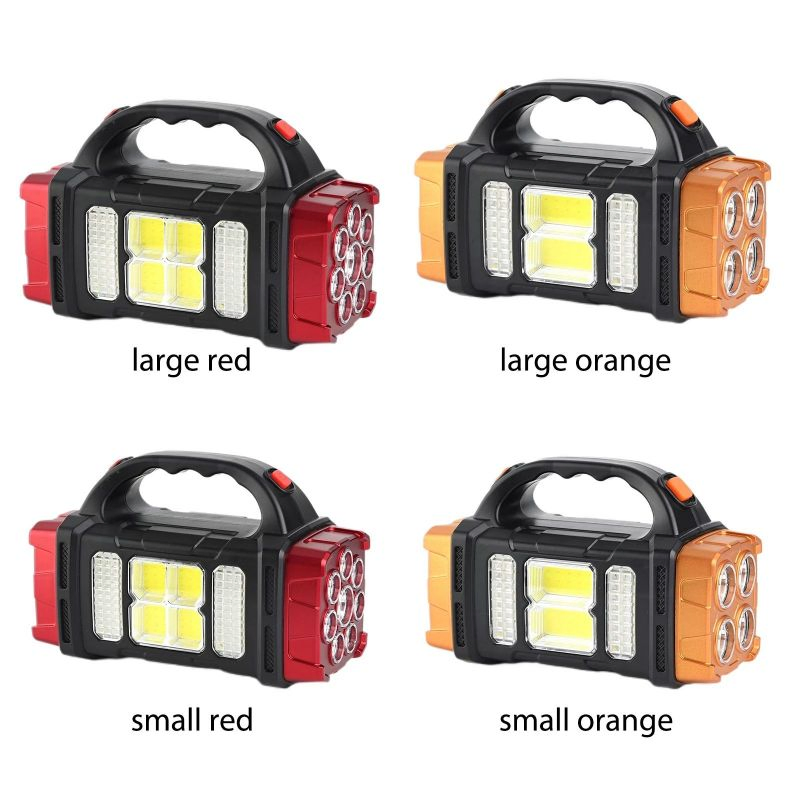 Powerful with COB Work Light 4 Gear USB Rechargeable Solar LED Flashlight