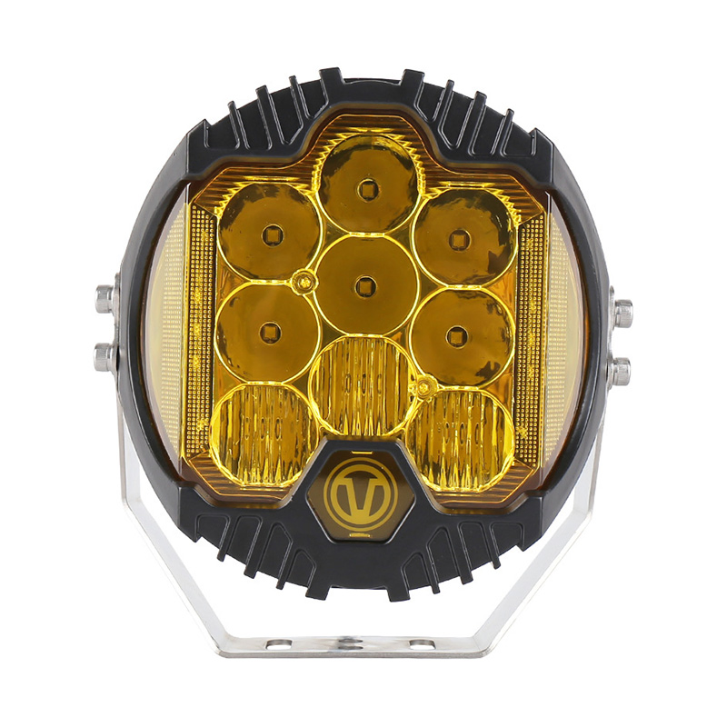 12V 24V 3inch Round Three Side Motorcycle LED Headlamp for Truck Car, Offroad 4X4 4WD SUV ATV UTV Bumper Hood Roof Driving Work Light