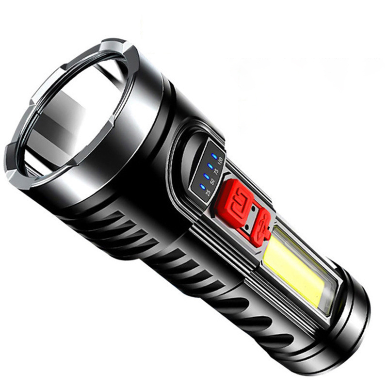 High Power Portable LED Plastic Torch USB Rechargeable 18650 Flashlights