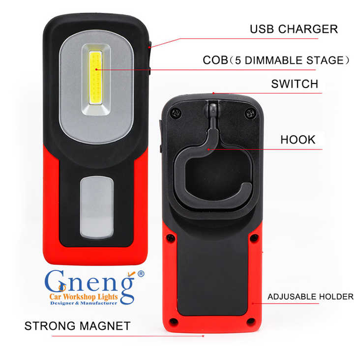 Multi-Functional USB Rechargeable Magnetic Work Light for Any Task