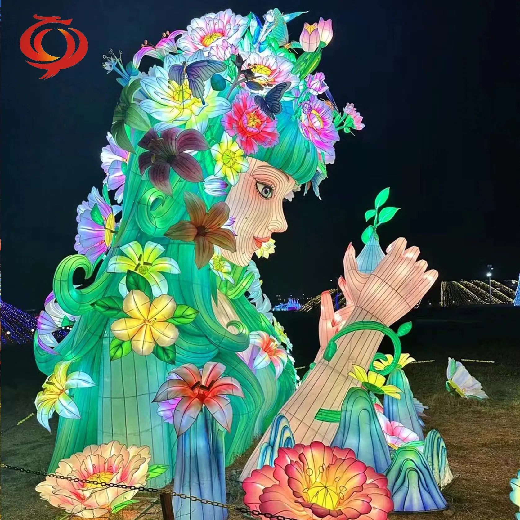 Zm-Yyl Chinese Lantern Silk Festival Outdoor Decoration Art Lighting Lantern