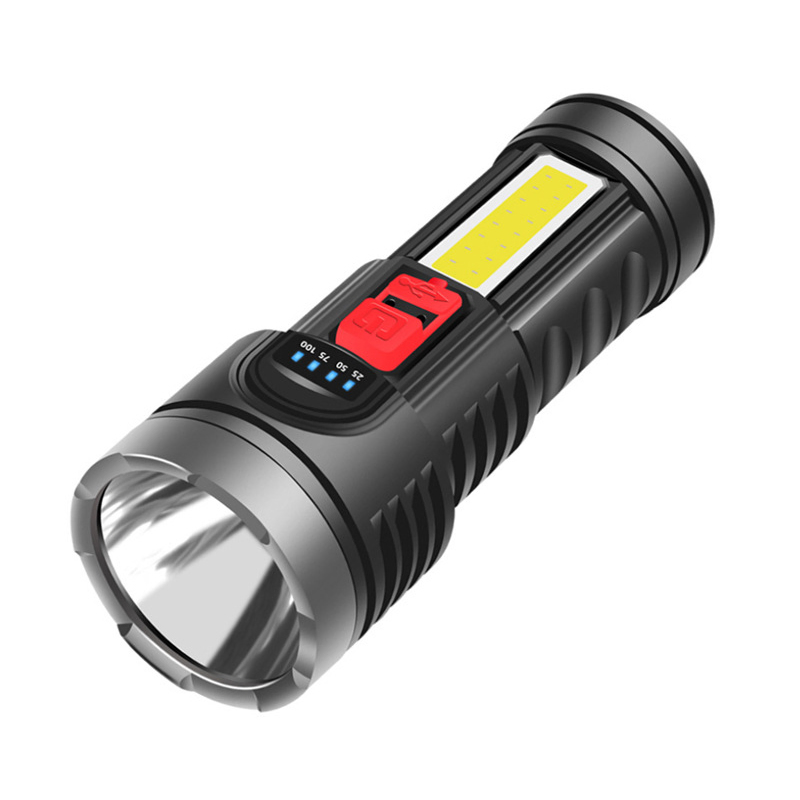 High Power Portable LED Plastic Torch USB Rechargeable 18650 Flashlights