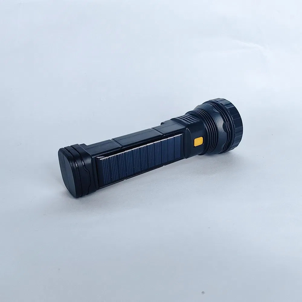 Super Bright LED High Lumens Lights for Sale Flashlight Uses Heavy Duty Rechargeable Feature and Batteries Solar Powered Flashlight