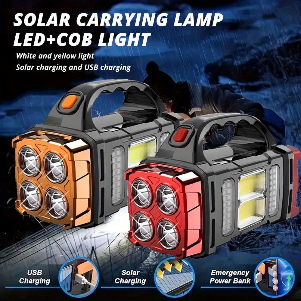 Portable Solar and USB Rechargeable LED Lantern Flashlight