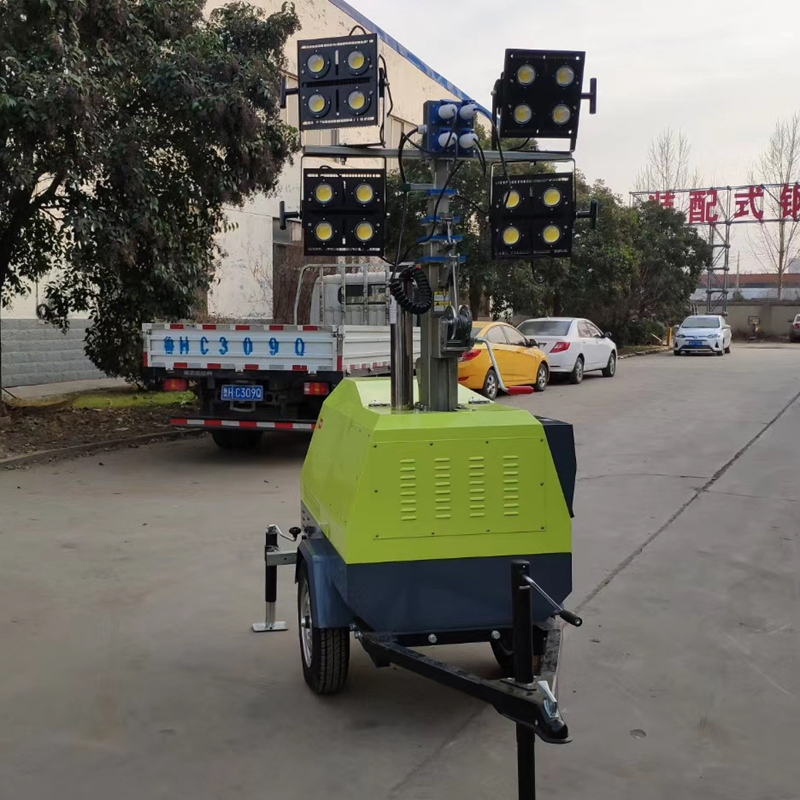Emergency Light Diesel Generators Mobile Lighting Mast 5m 7m 9m LED Light Tower for Sale