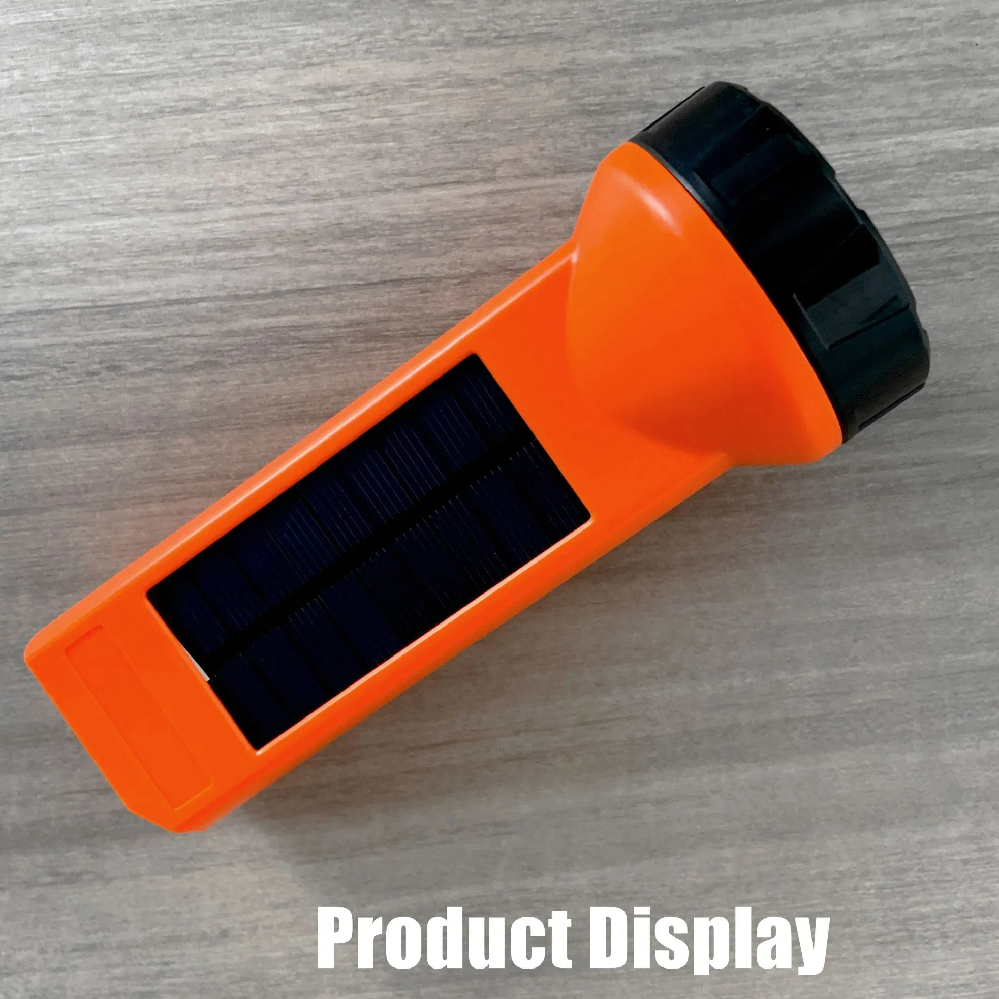High Bright LED Solar Powered Torch Flashlight with Solar Panel