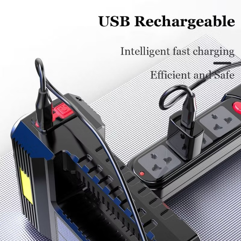 USB Rechargeable Solar Camping Flashlight Lantern Tent Emergency Lamp COB LED Multifunctional Solar Outdoor Light