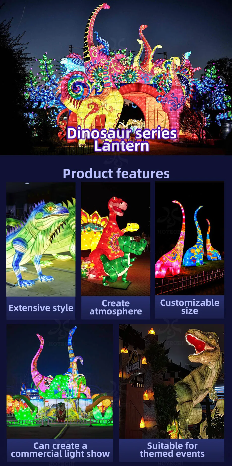 Dinosaur Head Festival Lantern