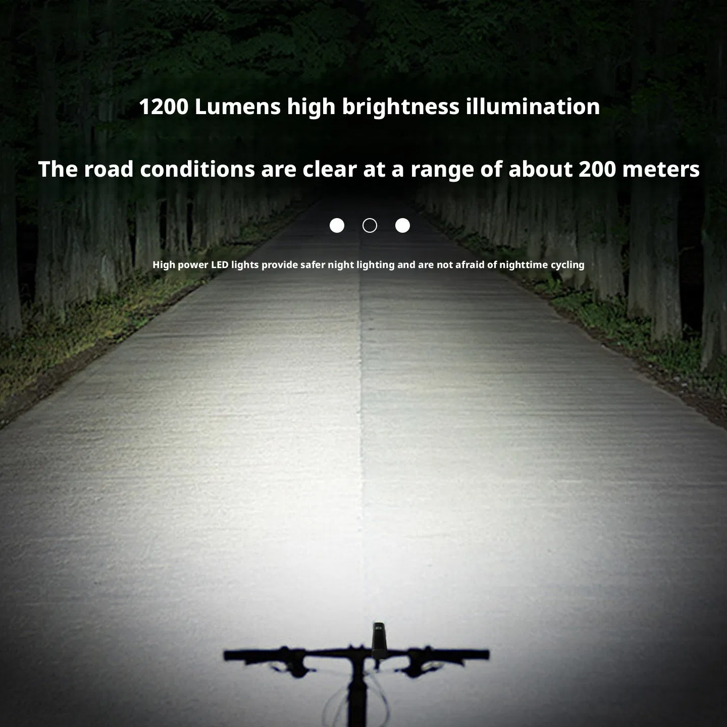 1200lm Bike Lights for Night Riding 1200lm Dual Light Source System, Super Bright Front Bicycle Light Waterproof Bike Headlight for Mountain