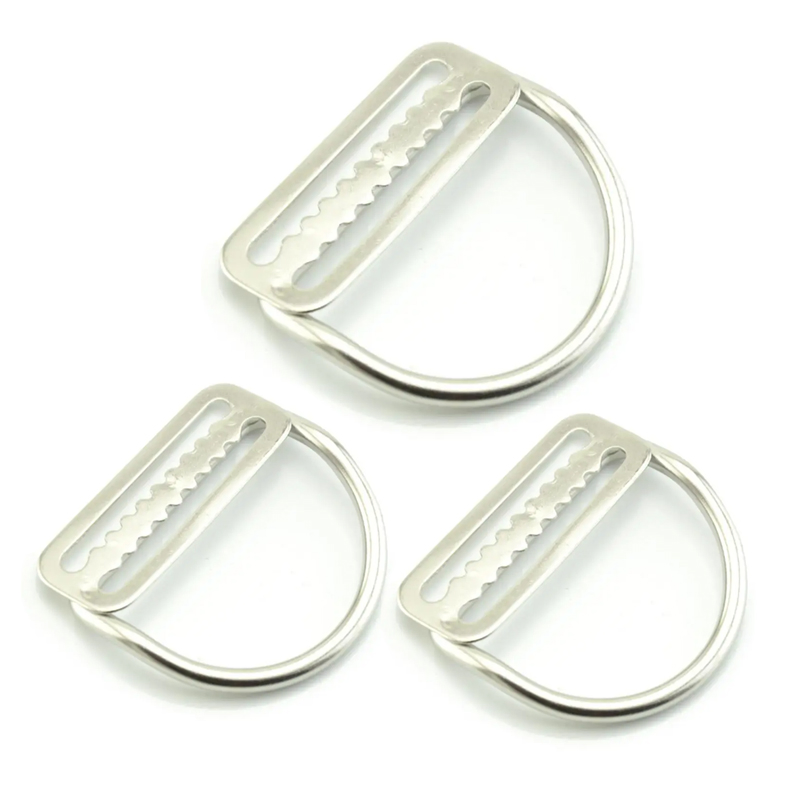 Custom Stainless Steel D Ring Buckle Scuba Diving Webbing Strap Keeper Weight Belt Surfing Swimming Diving Accessories