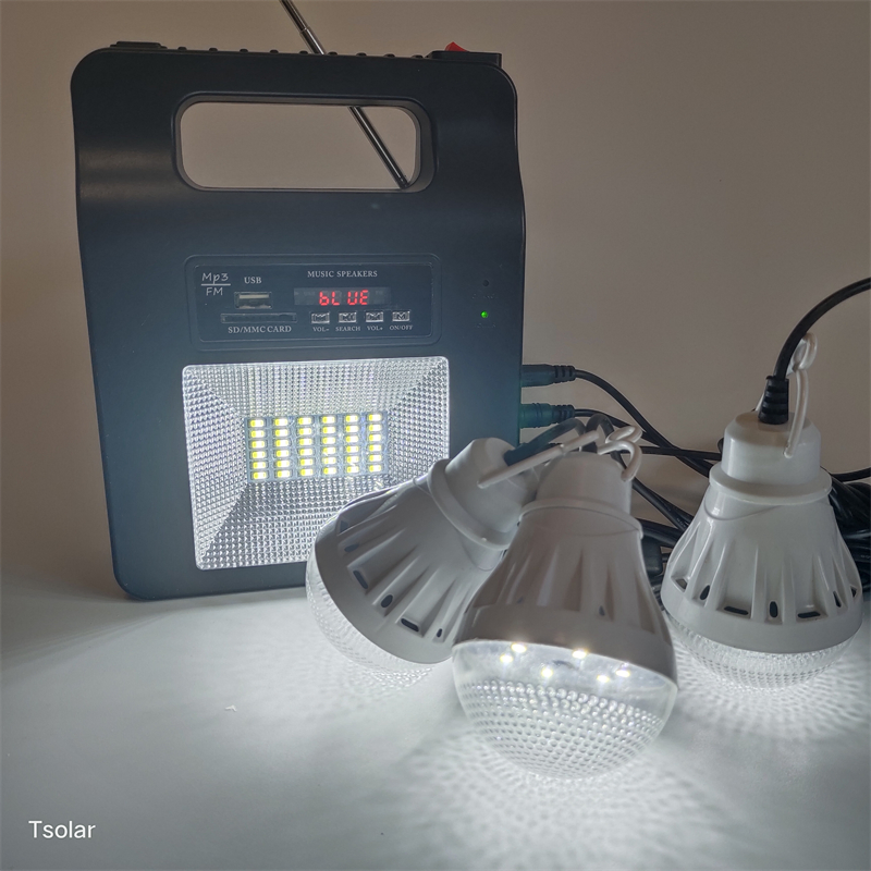 LED Solar Light Flashlight with Alarm 5W High Powered Electric Torch Light for Biking Camping