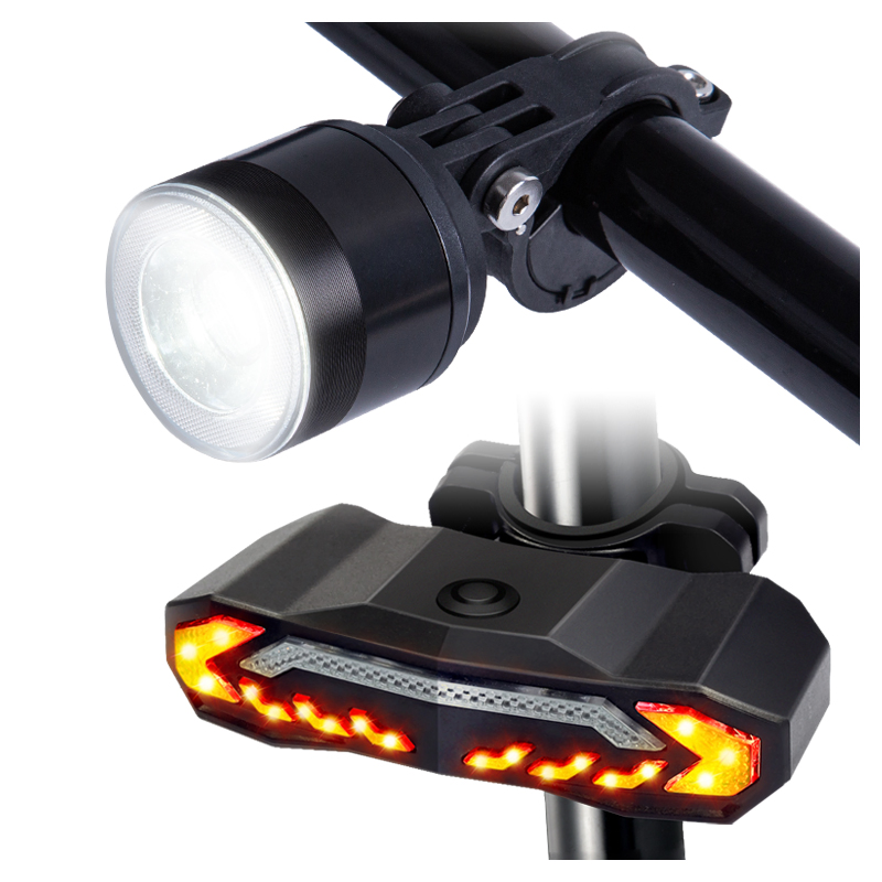 Smart Wireless Remote Handlebar Control Bike Light System, Headlight Brake/Turn Signal Taillight