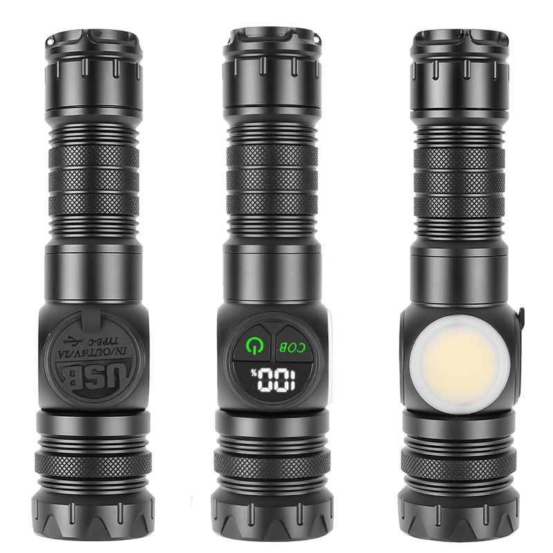 Ultra-Bright LED Rechargeable Tactical Flashlight for Outdoor Adventures Mini Flashlight Laser Flashlight